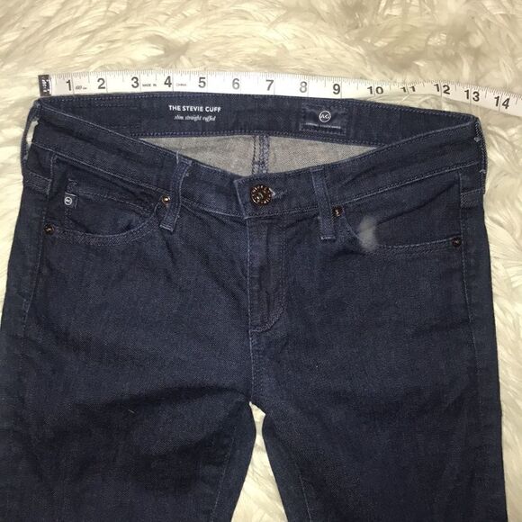 AG The Stevie Cuff Slim Straight Cuffed Denim Jean - Picture 5 of 9